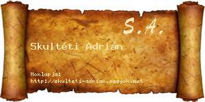 Skultéti Adrián névjegykártya